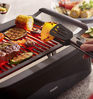 Barbecue d&rsquo;int&eacute;rieur &agrave; fum&eacute;e r&eacute;duite