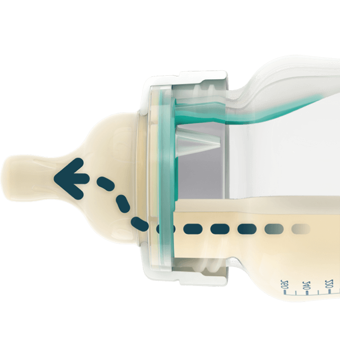 T&eacute;tine restant pleine de lait, et non pas d&rsquo;air